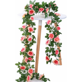 Cadeia De Rosas De 2 Metros De Folhagem Rasteira Artificial Cadeia De Rosas De 2 Metros De Folhagem Rasteira Artificial