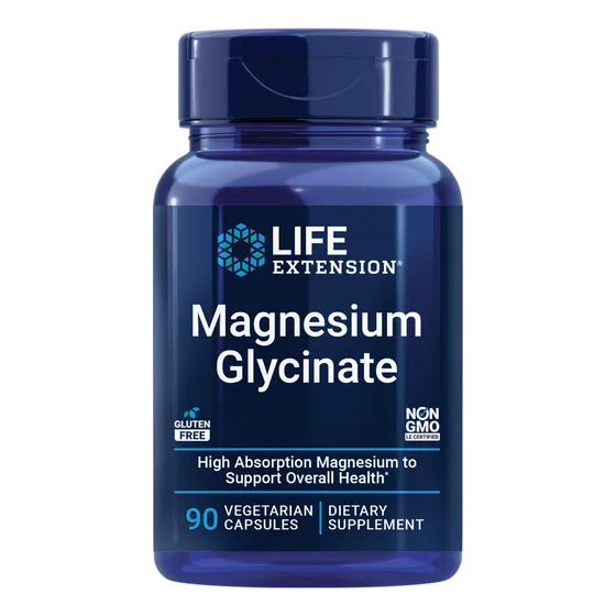 Suplemento Life Extension De Glicinato De Magnesio 90 Cápsul