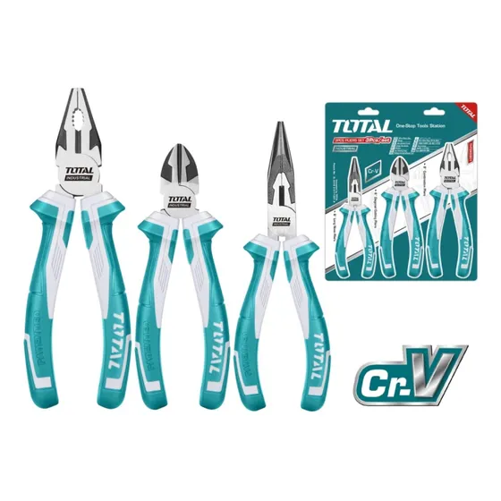 Set 3 Pinzas Industrial 8  Comb. 6  Diag. 6  Larga Total