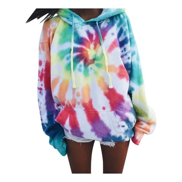 Rgfvx Sudadera Teñido Anudado Para Mujer Manga Larga Cordon