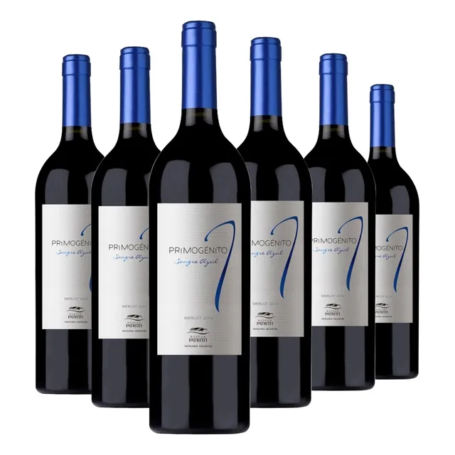 Vino Primogénito Sangre Azul Merlot 6x750cc Caja X6