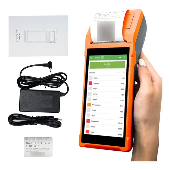 Terminal Pda Pos Wifi Bluetooth Android Impressora 58mm Cor Laranja