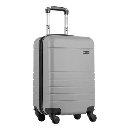 Mala Bordo Abs Sestini 360 Essencial 2 Com Roda Removível Prata