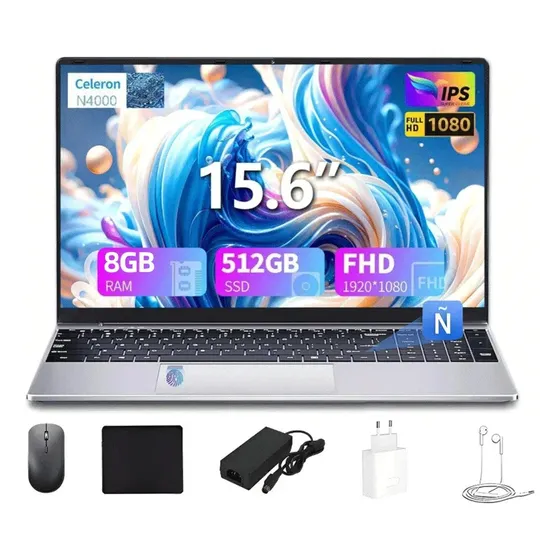 Laptop Celeron N4000 8gb 512gb Ssd 1080p Con Mouse Español Windows 11 Pro 1920x1080px Computadoras Notebook