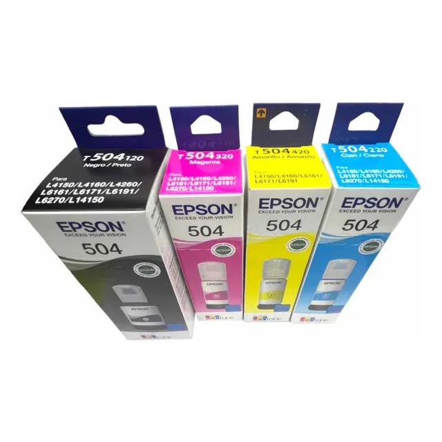 Pack 4 Tintas Originales Epson T504 Para L4150 L6171