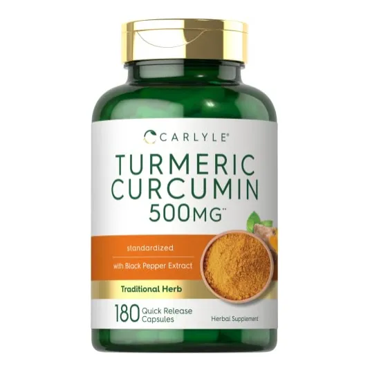 Suplemento De Curcumina De Cúrcuma Carlyle 500 Mg 180 Cápsul