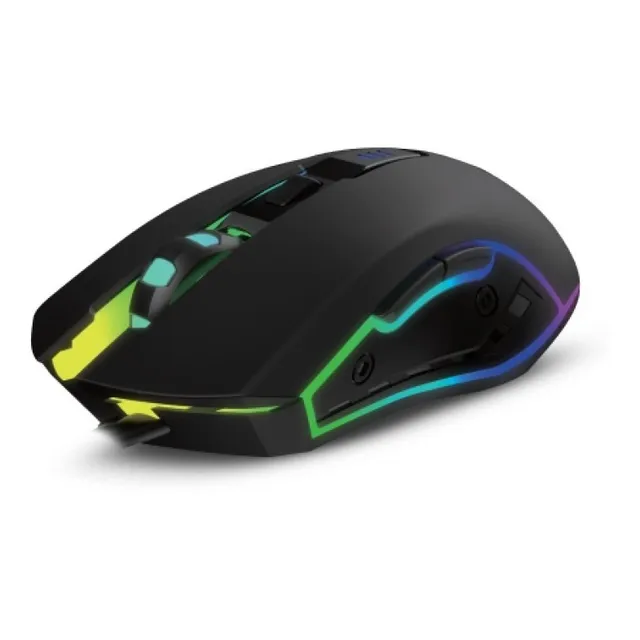 Pack X2 Mouse Gaming Gamer Usb 6 Botones 3200 Dpi Luces Led
