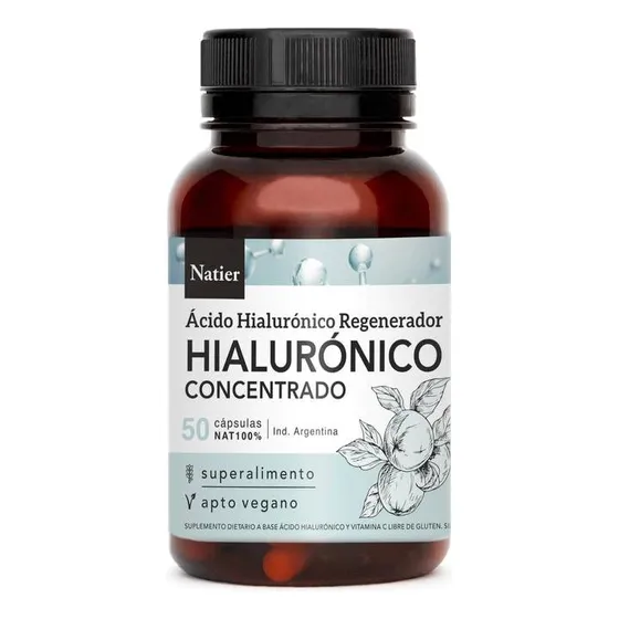 Ácido Hialurónico Natier Natural Piel Joven Sana 50 Caps