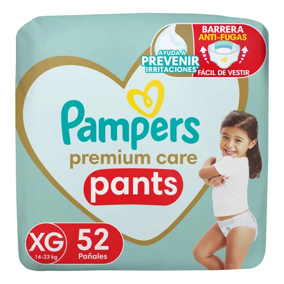 Pañales Pampers Premium Care Pants XG x52
