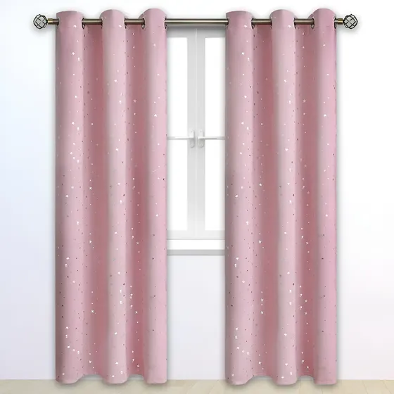 Cortina Niña Niño Semi Blackout Casatua 2 Paños 140x220 Cm Color Rosado claro | Cuotas sin interés