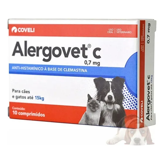 Remedio Para Dermatite Alergica Canina Alergovet C 0,7mg