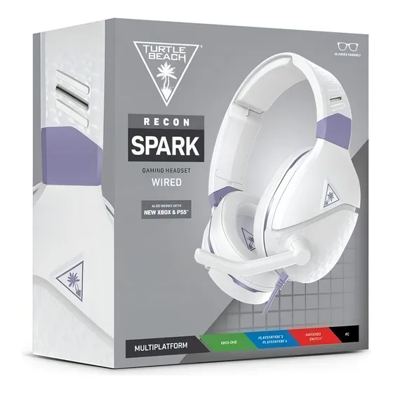 Headset Gamer Turtle Beach Recon Spark Ps4 Ps5 Xbox Nintendo Cor Branco