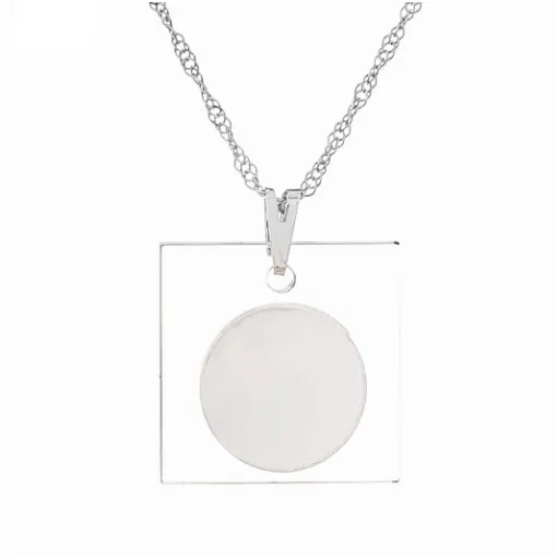 Colar Refletor De Energias Negativas 22mm Gargantilha Cores Cor Prateado