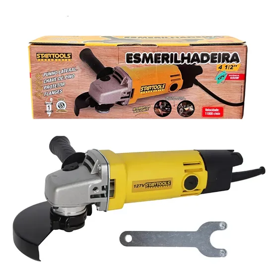 Esmerilhadeira Angular 4.1/2 650w 127/220v Lixadeira Pro