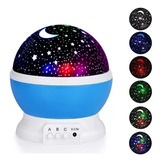 Lampara Proyector Estrellas Luz Led Giratoria Bebe Niños