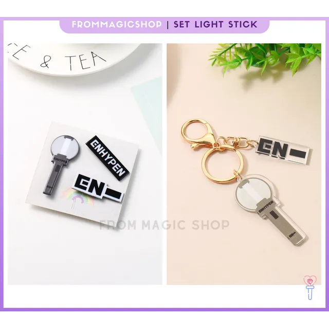 Pin + Llavero [ Light Stick ] Set 2 Piezas | Colgante Kpop