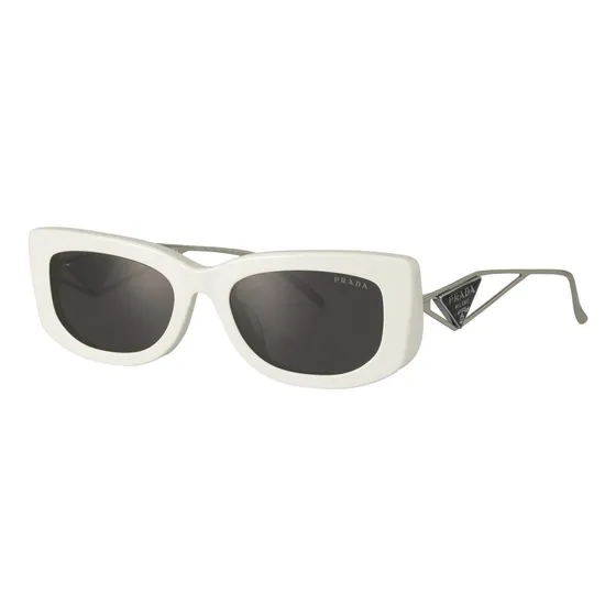 Prada Spr 14y 142-5s0 Symbole Rectangle White Silver