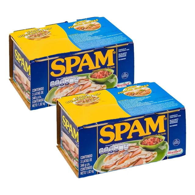 2 Jamón De Cerdo Spam Enlatado Hormel 340g X 3