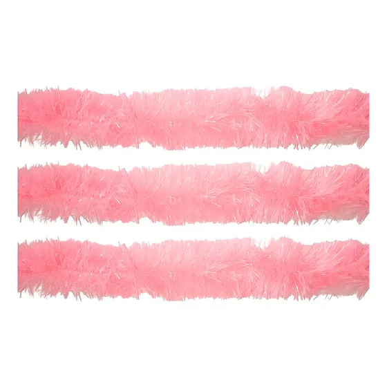 Festão Arvore Natal Rosa Grosso Kit 3 Peças Para Decoração