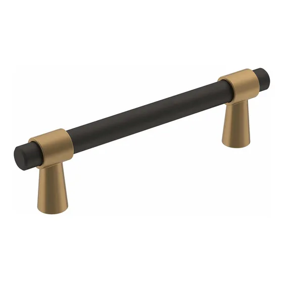 Mango Gabinete Negro Mate Bronce Champan In Centro Fusion