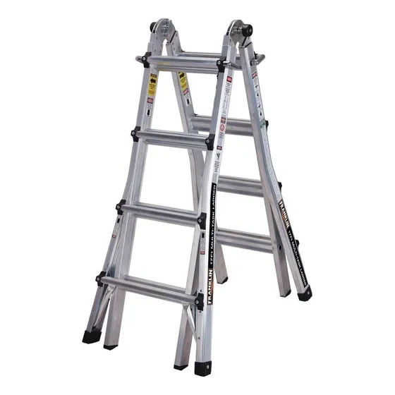 Escalera Telescópica Multiusos De Aluminio 5.18 Mts 300 Lb