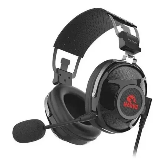 Auricular Marvo Hg9053 Gamer Usb 7.1 Led Premium Color Negro