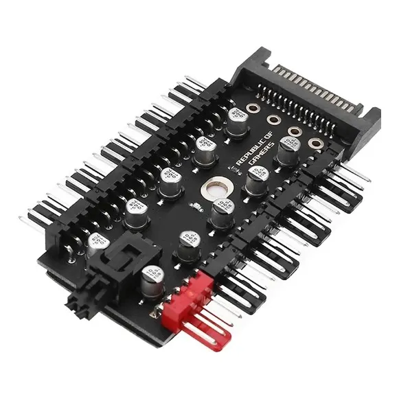 Extensión Splitter Fan 10 Ventiladores De Pc Hub Pwm - Sata
