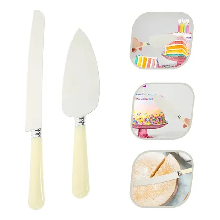 Cuchillo Y Servidor Tortas Tartas Pie Espátula Repostería