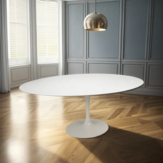 Mesa Saarinen Oval  Nanoglass  200 X 1.10 Altura 75