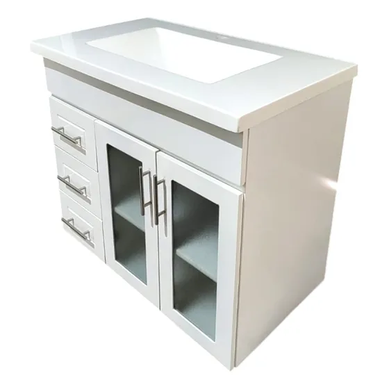 Vanitory Laqueado 80 Con Mesada Y Patas