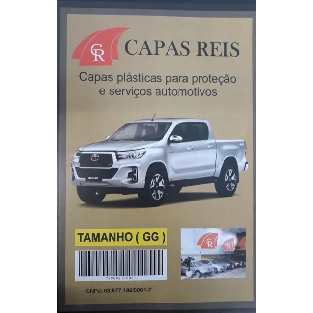 Capas Reis Plástica Tamanho Gg Sem Elastico  Transparente 