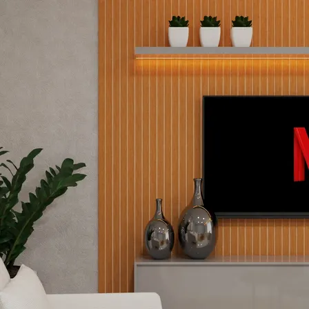 Kit 50 Placas Ripadas Autocolantes 45x10cm Decorativas