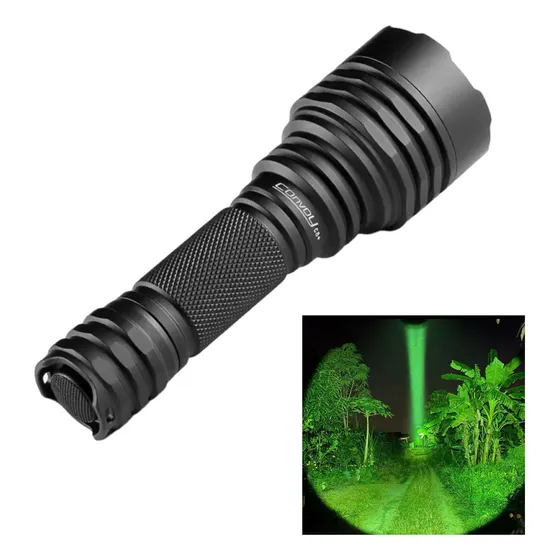 Lanterna C8+ Convoy Caça Luz Verde 2000 Lumens Aluminio