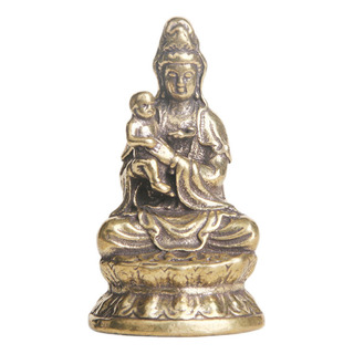 Estatua De Buda De Estilo Chino De Kwan Yin Tallada En Latón Estatua De Buda De Estilo Chino De Kwan Yin Tallada En Latón