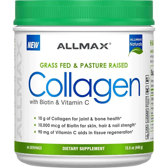 Suplemento De Colágeno Allmax Nutrition 440 G Con Biotina De