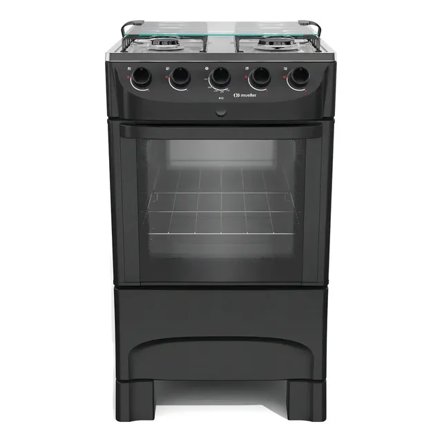 Fogão Mueller 4 bocas Preto Fosco com acendimento automático MFI4BB 127/220V