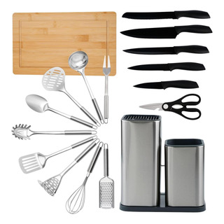 Utensilios De Cocina De Acero Inoxidable De 17 Piezas Con So Utensilios De Cocina De Acero Inoxidable De 17 Piezas Con So