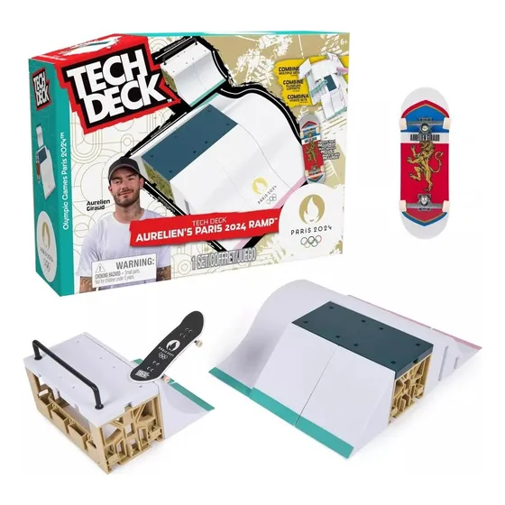 Tech Deck Skate Dedos Rampa Juegos Olímpicos Aurelien Paris