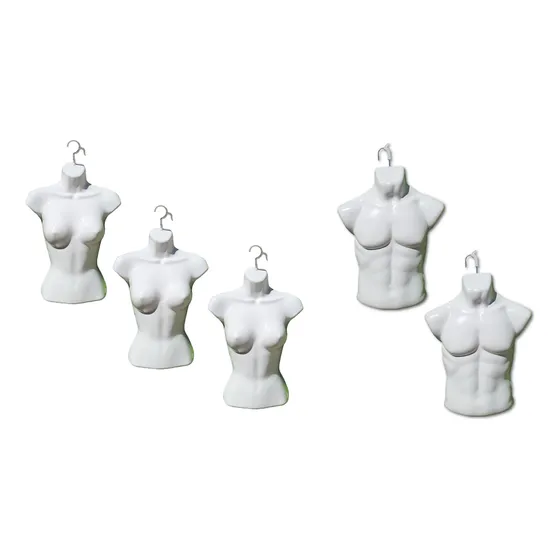 Maniquí Busto Mujer 3 Y Torso Hombre 2,  Exhibidor Ropa