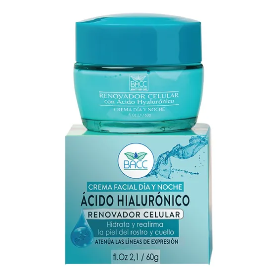 Crema Facial Día/noche Renovador Con Ácido Hialurónico Bacc