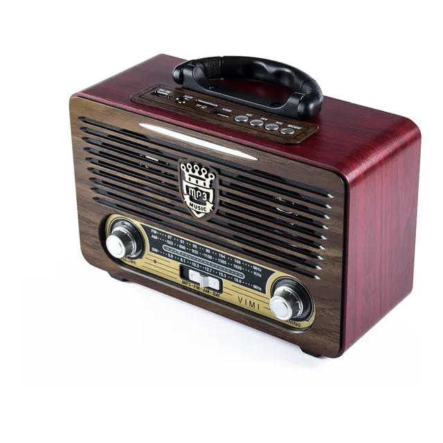 Bocina Retro Vintage Mp3 Usb Bluetooth Recargable Radio Fm