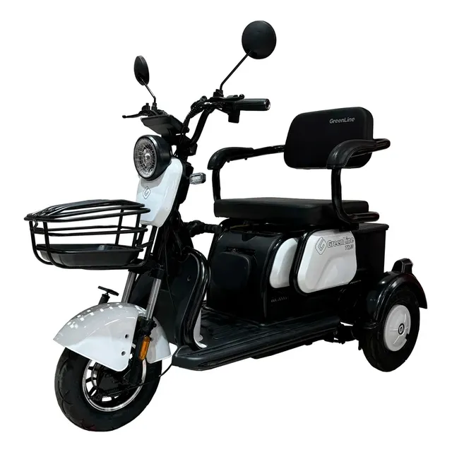 Trimoto Eléctrica 500w Asiento Convertible Blanco