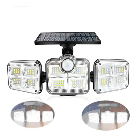 Reflector Solar Cyotman Led 144 Focos Ip65 3 Modos Ajustables Exterior Negro