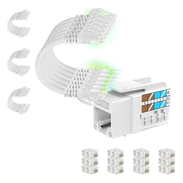 Cables De Conexión Cat6 De 15 Cm (24 Ud.) Keystone