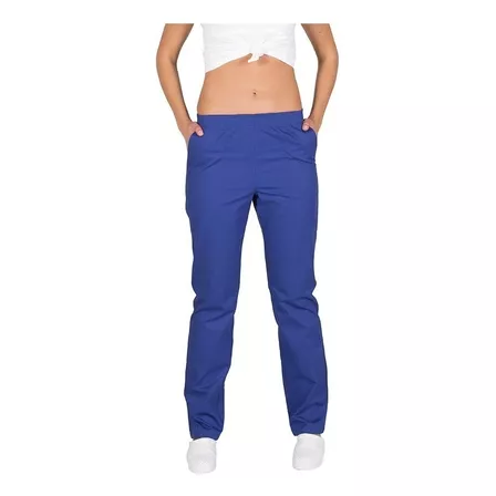 Pantalon Para Chef Unisex Azul Con Resorte Bolsillos T. Xl Diseño de la tela Español