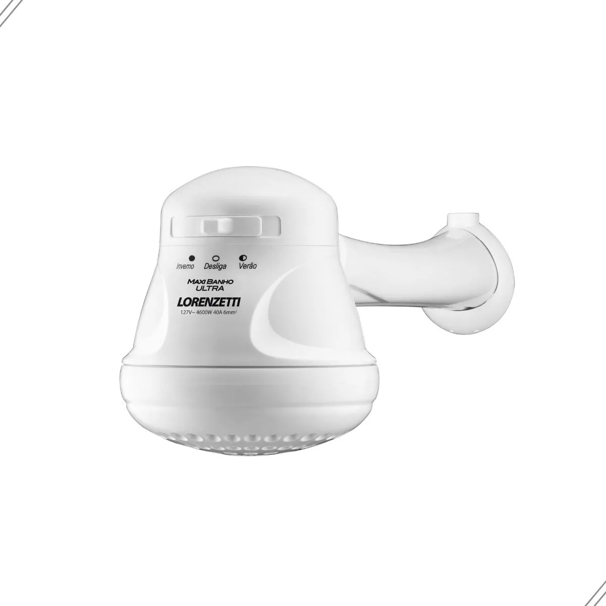 Ducha Lorenzetti Maxi Banho 220v 5500w Com Cano Branco 220v 5.5 Kw