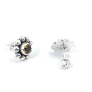 Aros Citrino Natural Plata 925 Sellada Art501 Aros Citrino Natural Plata 925 Sellada Art501