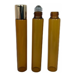 Kit 10 Frascos De Vidro Roll On 10ml Âmbar - Envio Imediato Kit 10 Frascos De Vidro Roll On 10ml Âmbar - Envio Imediato