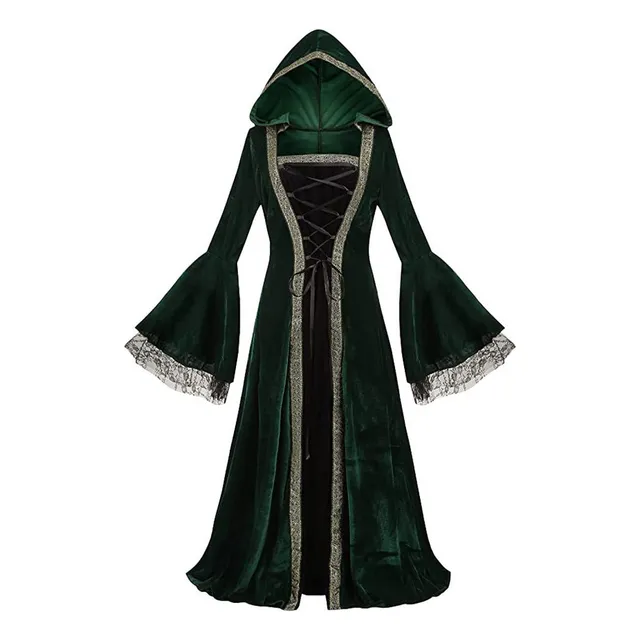 Shaoke Vestido Celta Medieval Largo Hasta El Suelo For