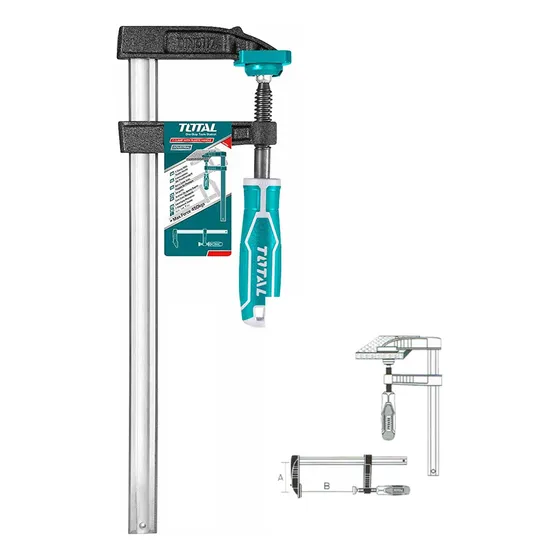 Prensa Sargento Tipo F Herramienta Total 50x200mm Carpintero